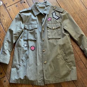 Shirt military jacket with patch